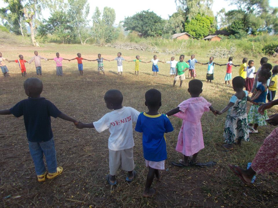 Nursery game at Sangilo Nursery, Malawi